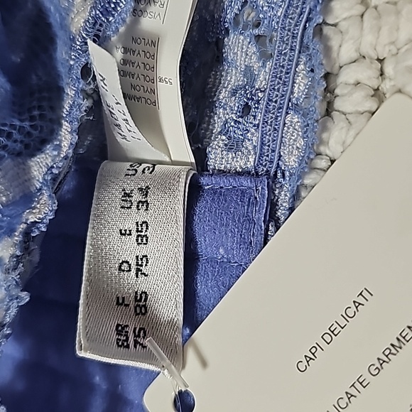 NWT Vintage La Perla Bralette - Made in Italy - Blue - Size 2 / 34A - Picture 8 of 8